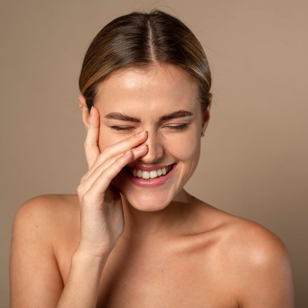 woman smiling