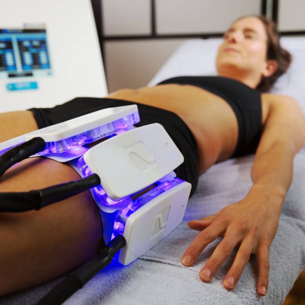 localized cryotherapy on leg