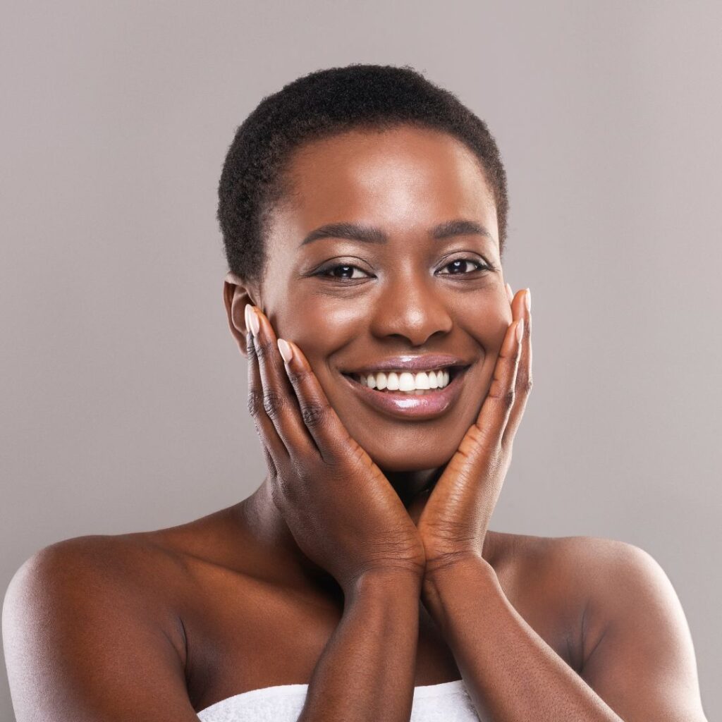 woman smiling