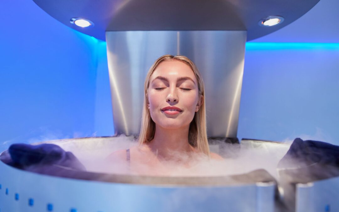 woman in cryotherapy machine