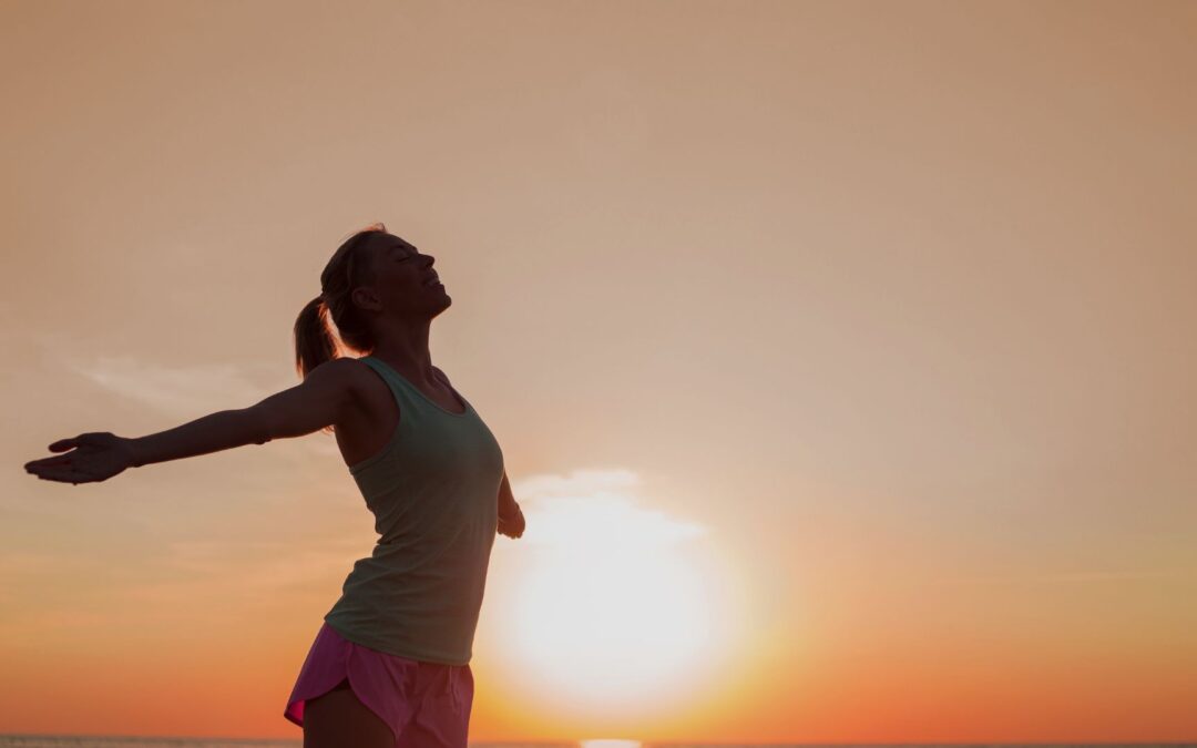 woman basking in sun